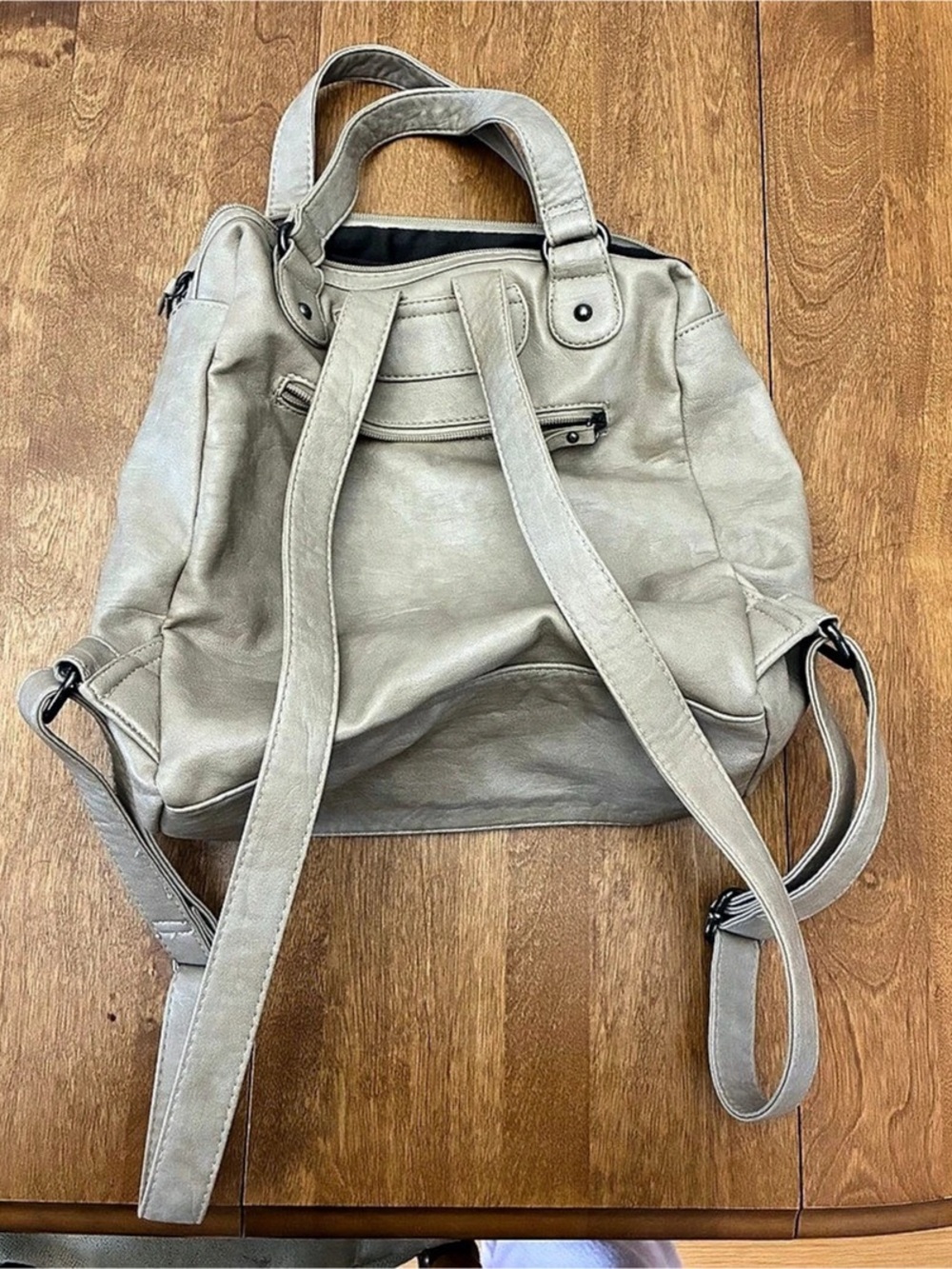 Beige Convertible Backpack - Picture 2 of 4